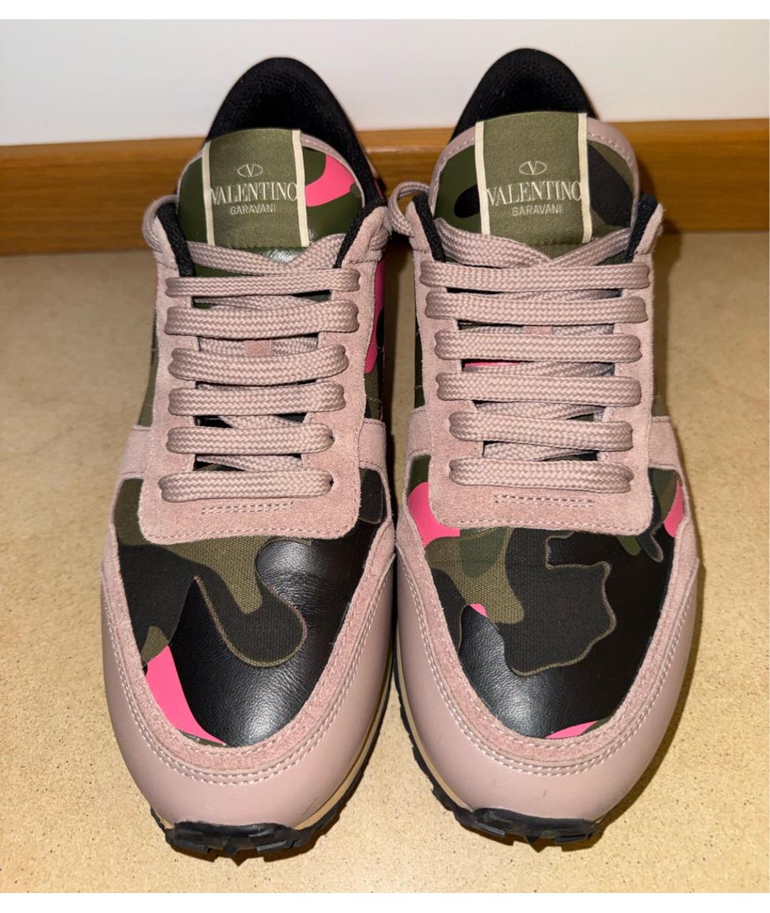 VALENTINO Мульти кожаные низкие кроссовки / кеды, фото 2