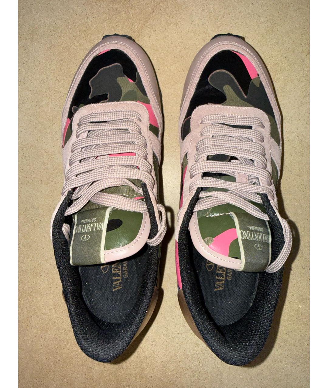 VALENTINO Мульти кожаные низкие кроссовки / кеды, фото 3