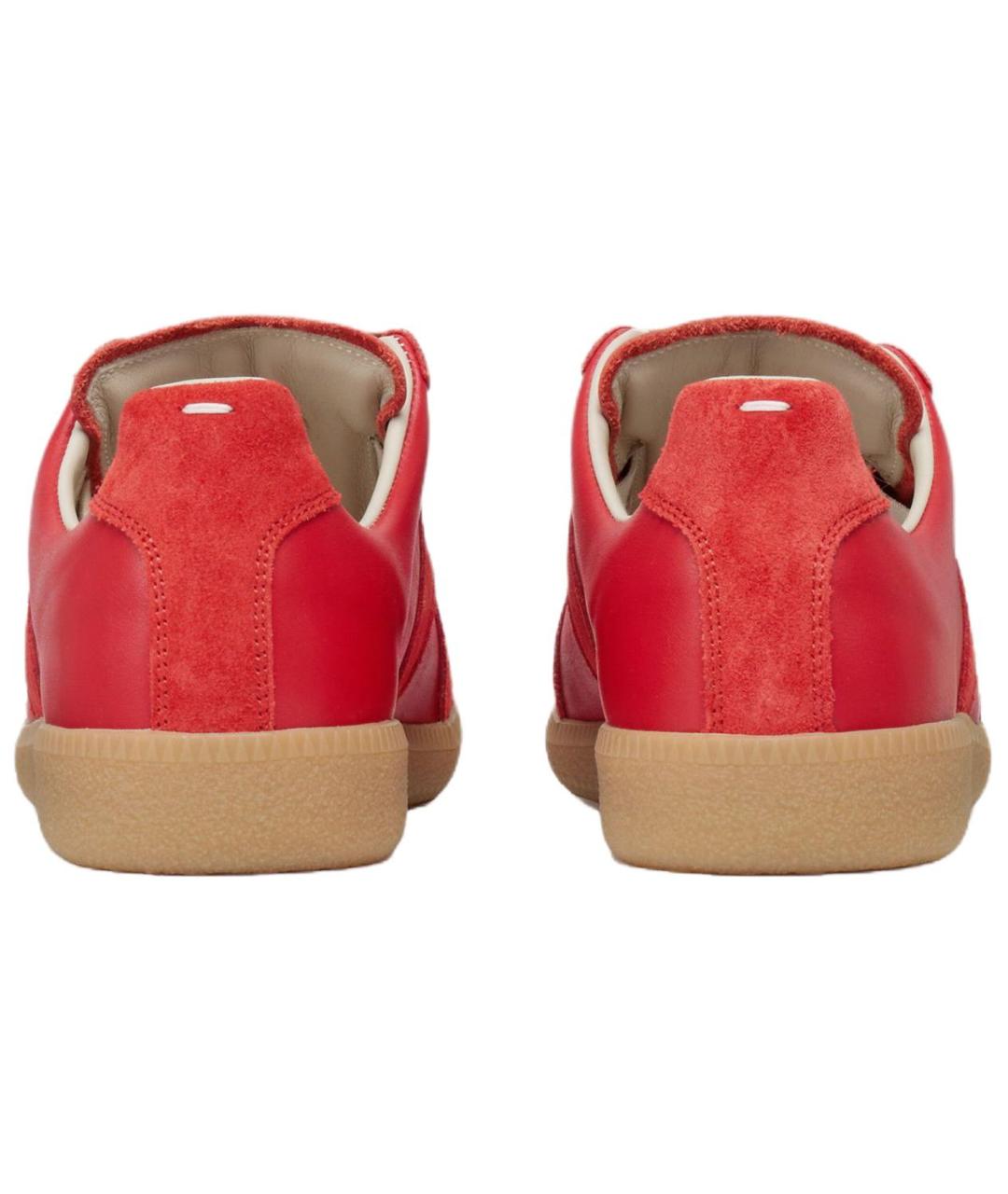MAISON MARGIELA Красные кожаные кеды, фото 5