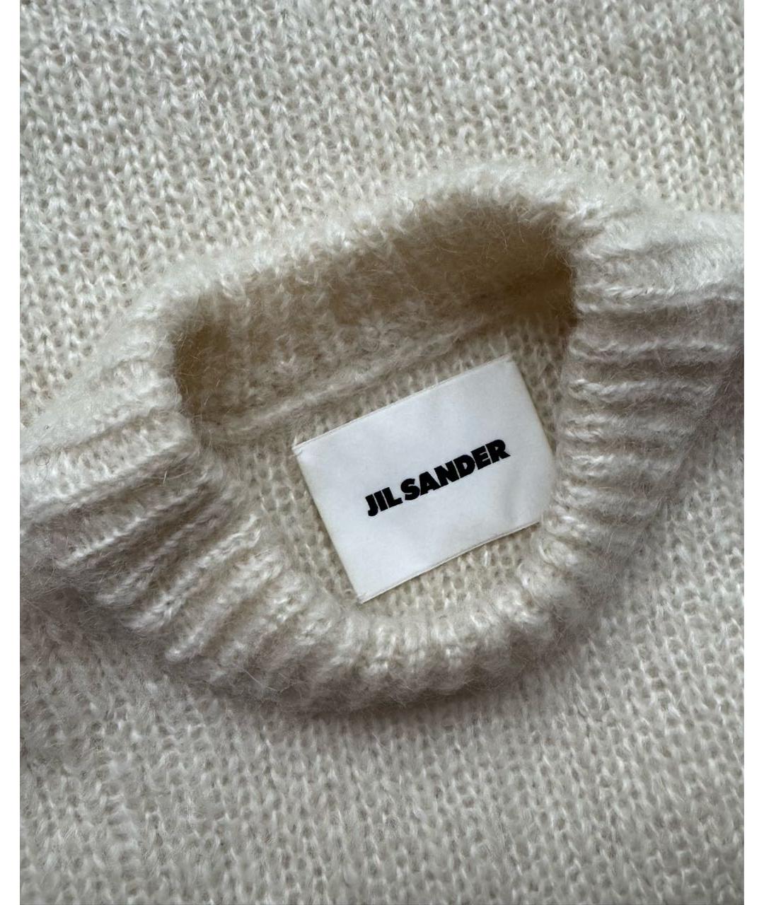 JIL SANDER Бежевый шерстяной джемпер / свитер, фото 3
