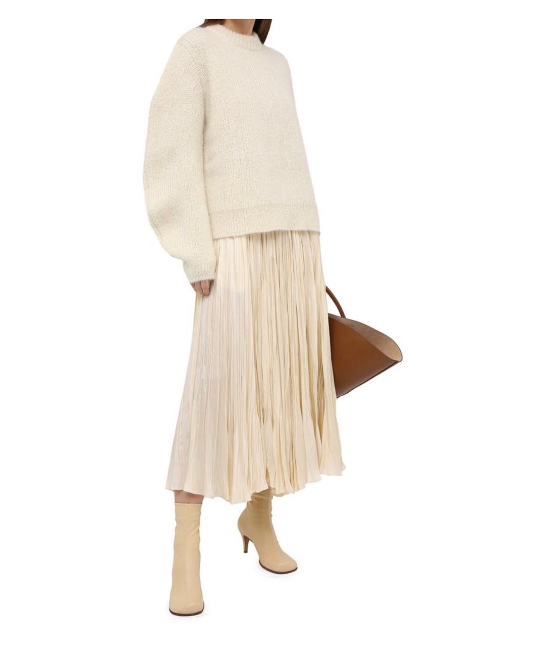 JIL SANDER Бежевый шерстяной джемпер / свитер, фото 6