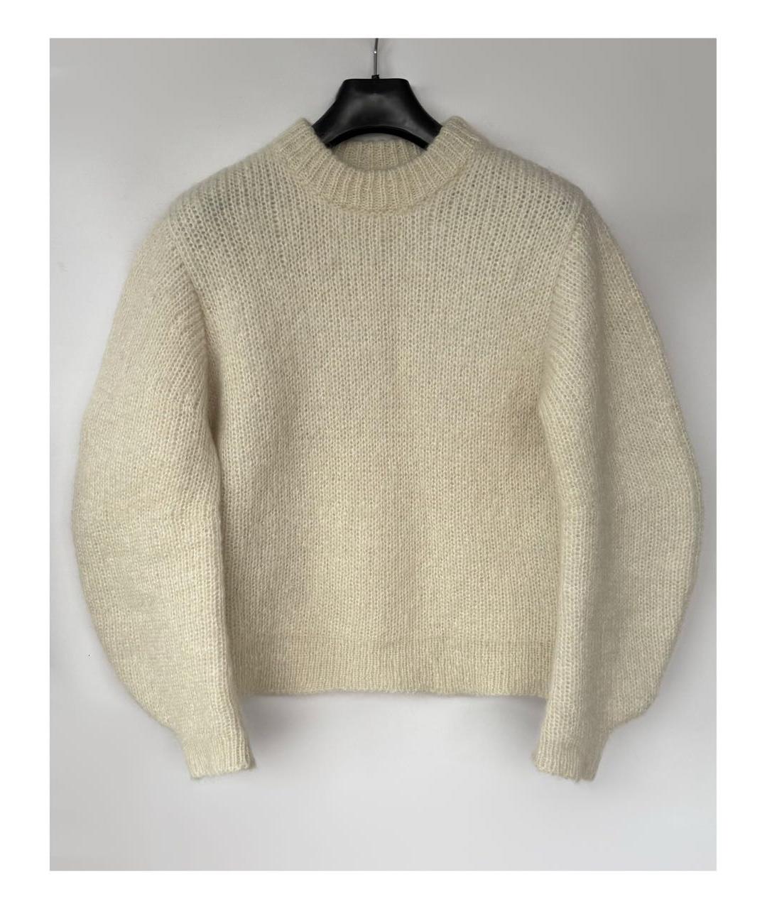 JIL SANDER Бежевый шерстяной джемпер / свитер, фото 2
