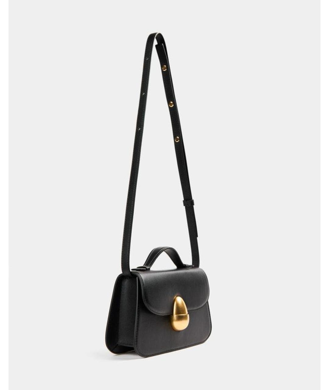 NEOUS Черная кожаная сумка через плечо, фото 3