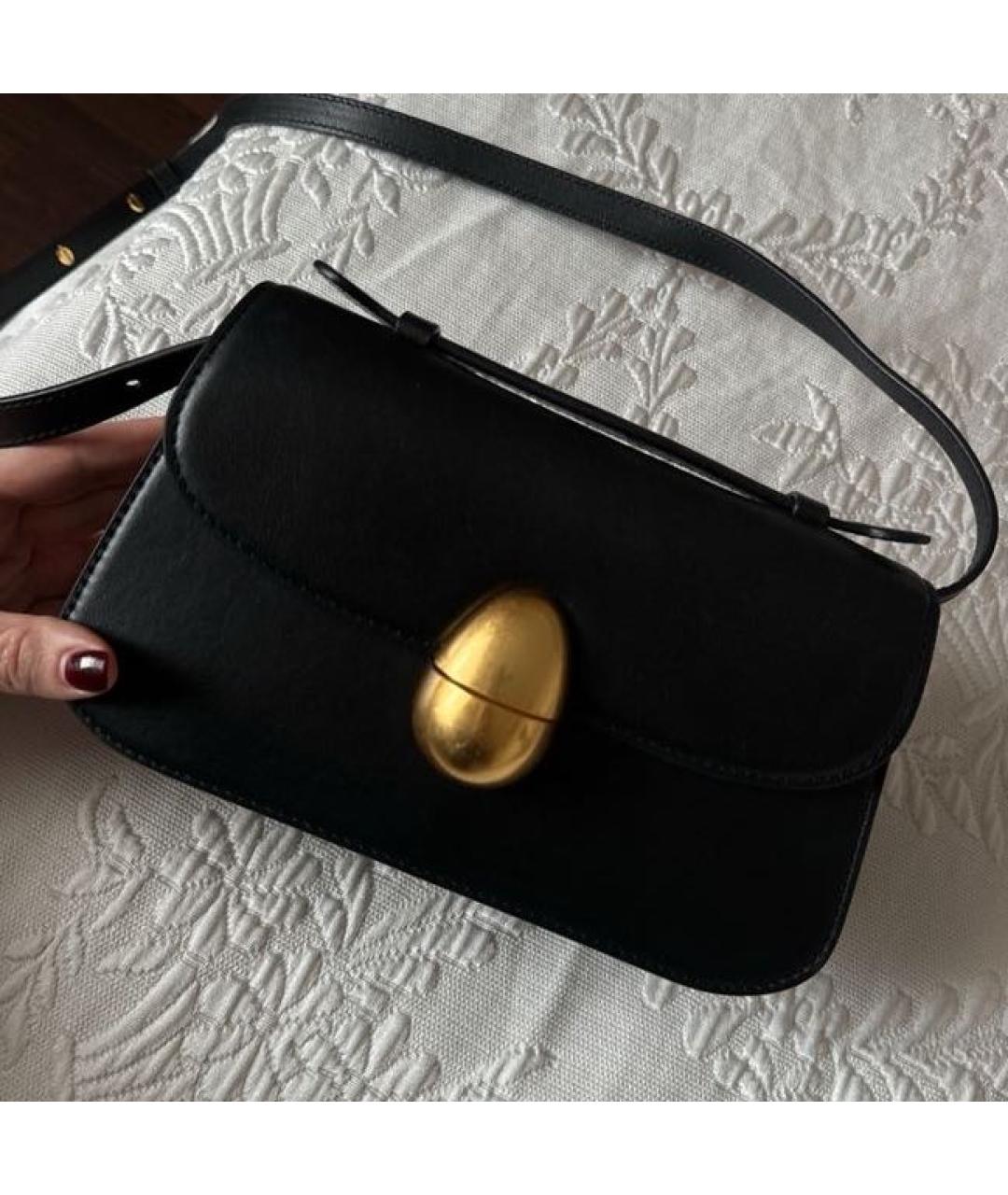 NEOUS Черная кожаная сумка через плечо, фото 2