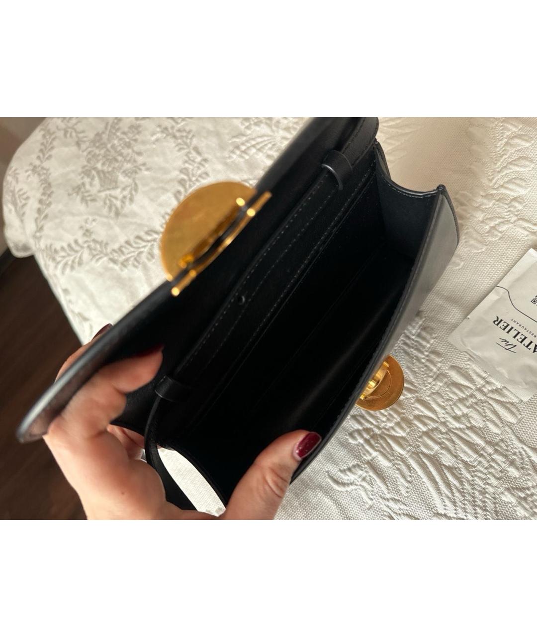 NEOUS Черная кожаная сумка через плечо, фото 4