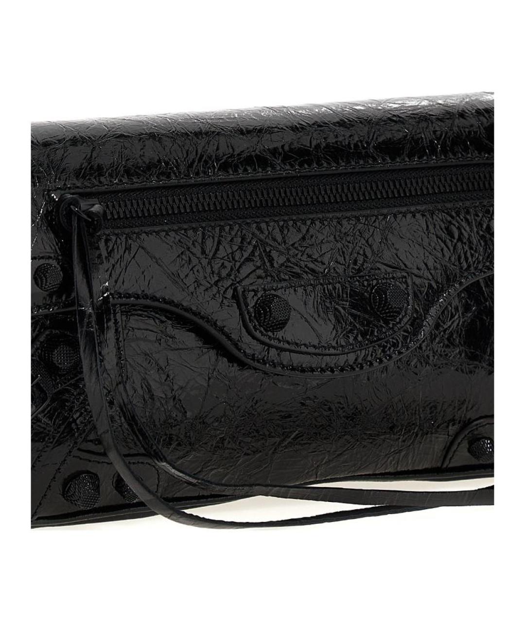 BALENCIAGA Черная кожаная сумка через плечо, фото 3