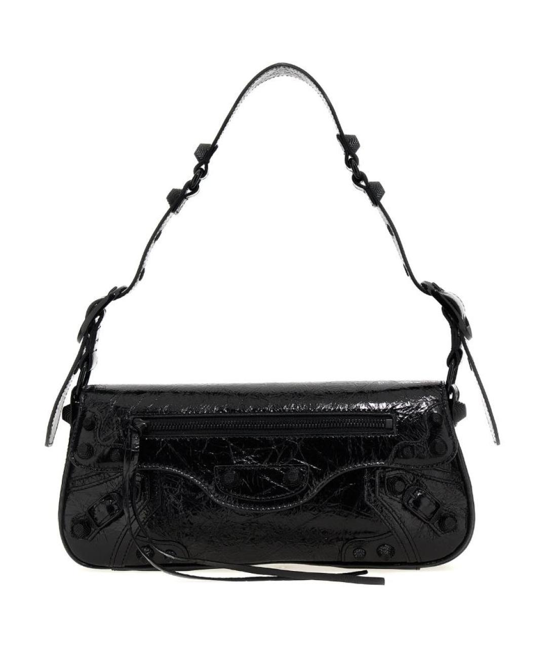 BALENCIAGA Черная кожаная сумка через плечо, фото 1