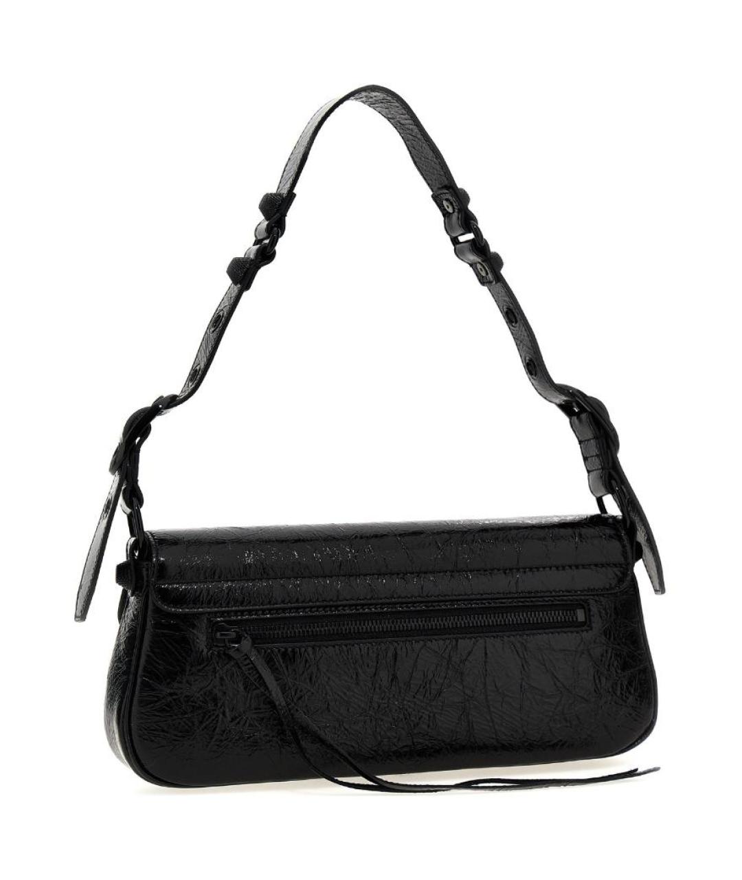 BALENCIAGA Черная кожаная сумка через плечо, фото 2