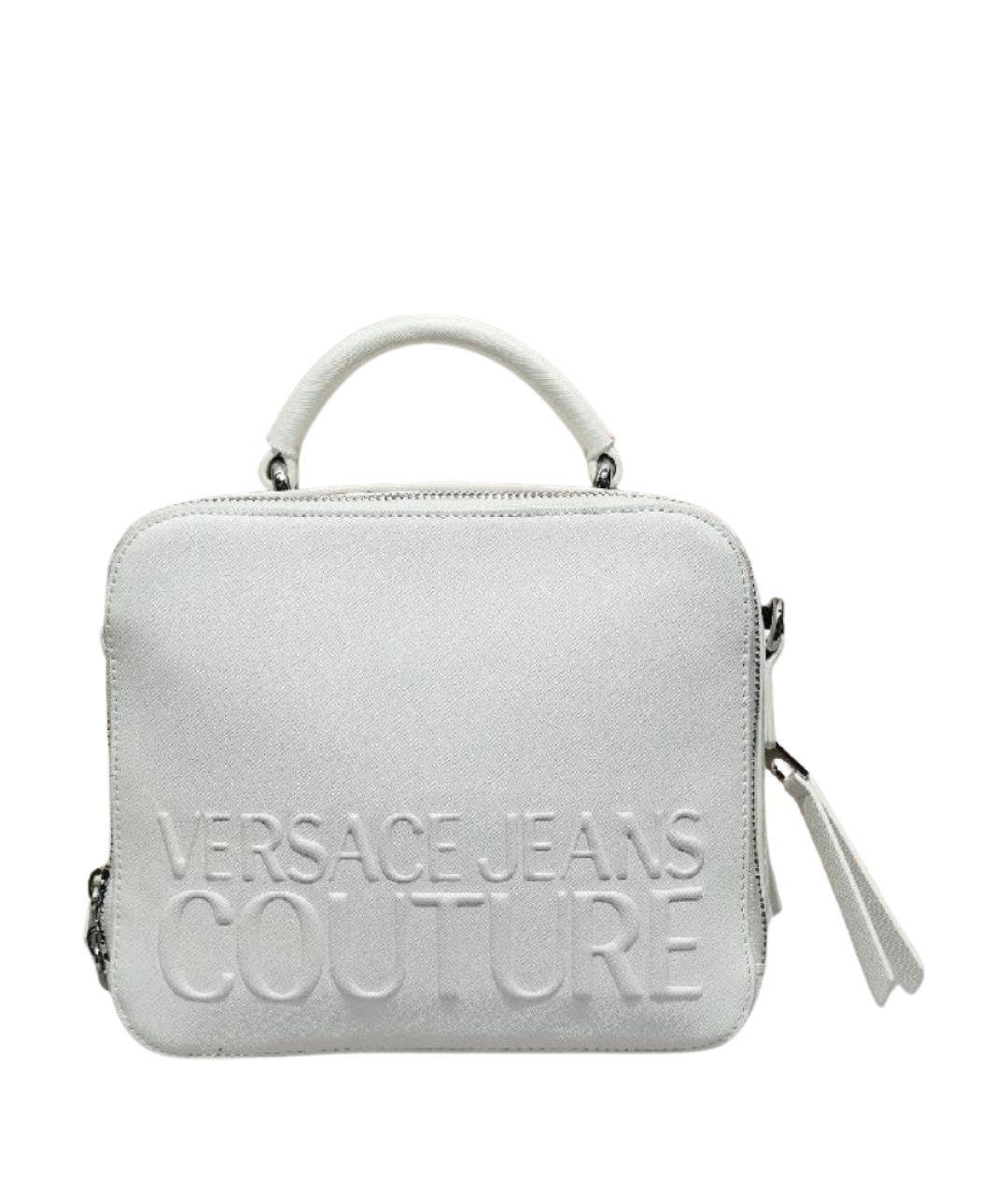 VERSACE JEANS COUTURE Белая кожаная сумка через плечо, фото 1