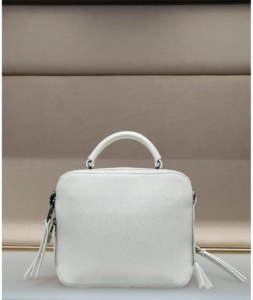 VERSACE JEANS COUTURE Белая кожаная сумка через плечо, фото 3