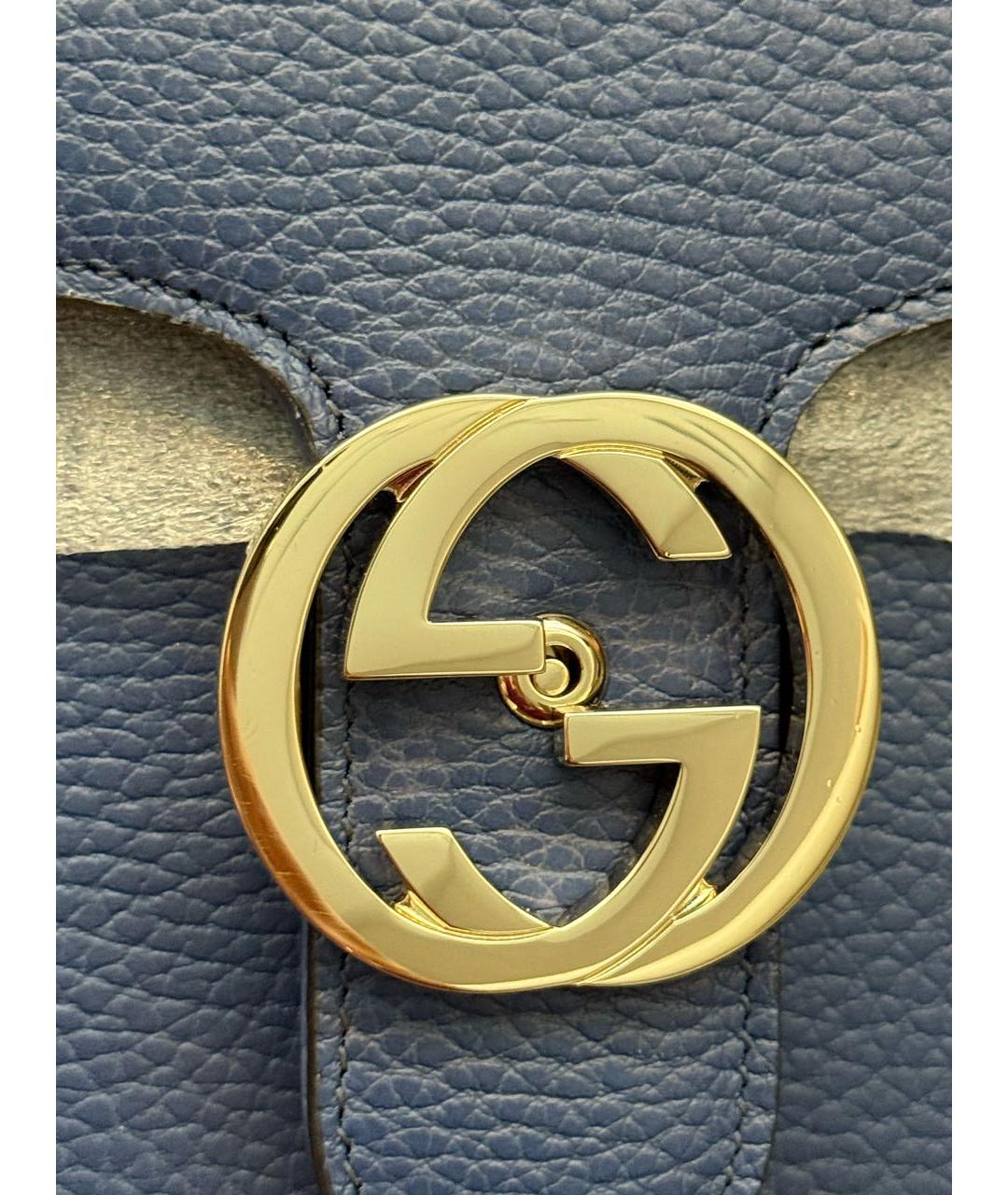 GUCCI Синяя кожаная сумка через плечо, фото 7