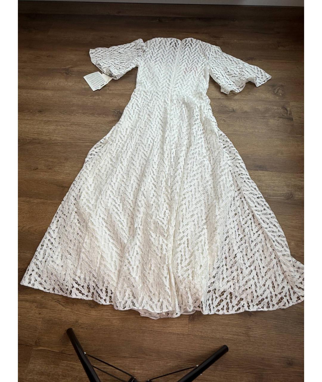 VALENTINO Белое хлопковое повседневное платье, фото 6