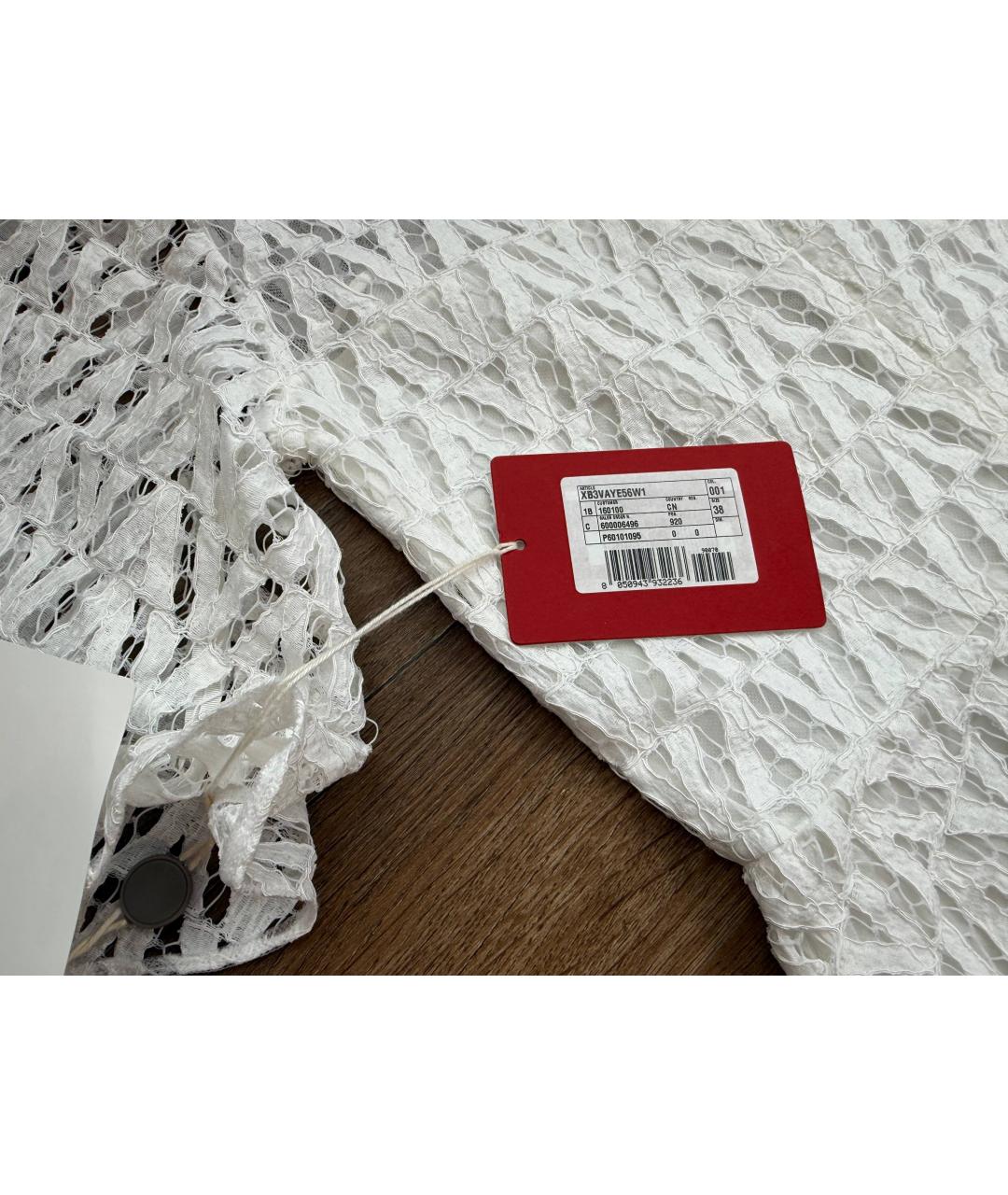 VALENTINO Белое хлопковое повседневное платье, фото 7