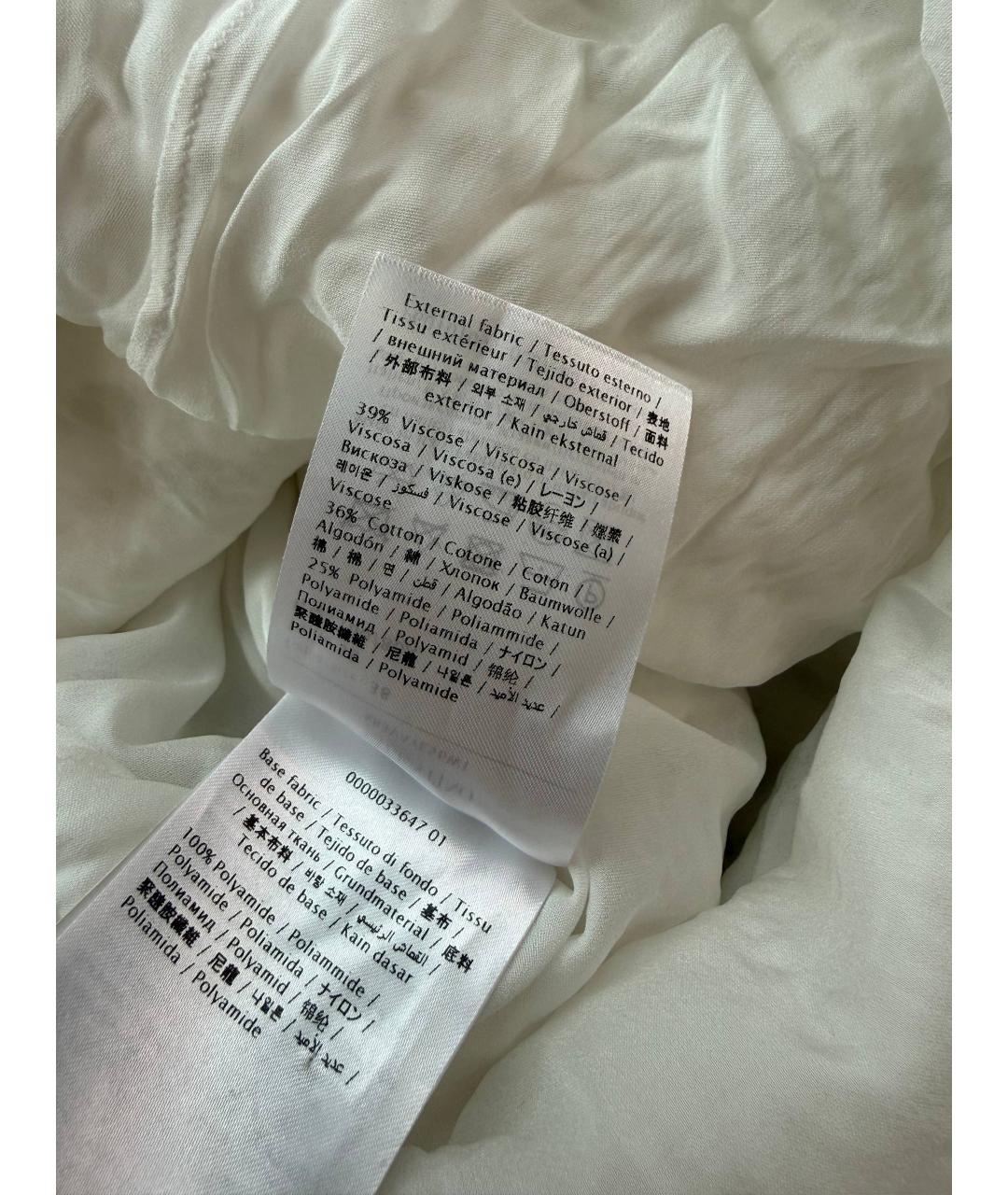 VALENTINO Белое хлопковое повседневное платье, фото 8