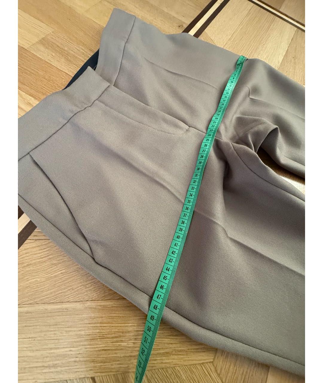 STELLA MCCARTNEY Бежевые шерстяные прямые брюки, фото 6