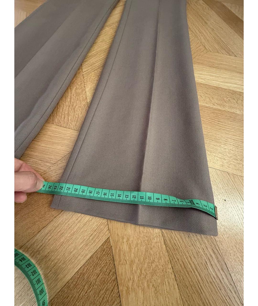 STELLA MCCARTNEY Бежевые шерстяные прямые брюки, фото 7