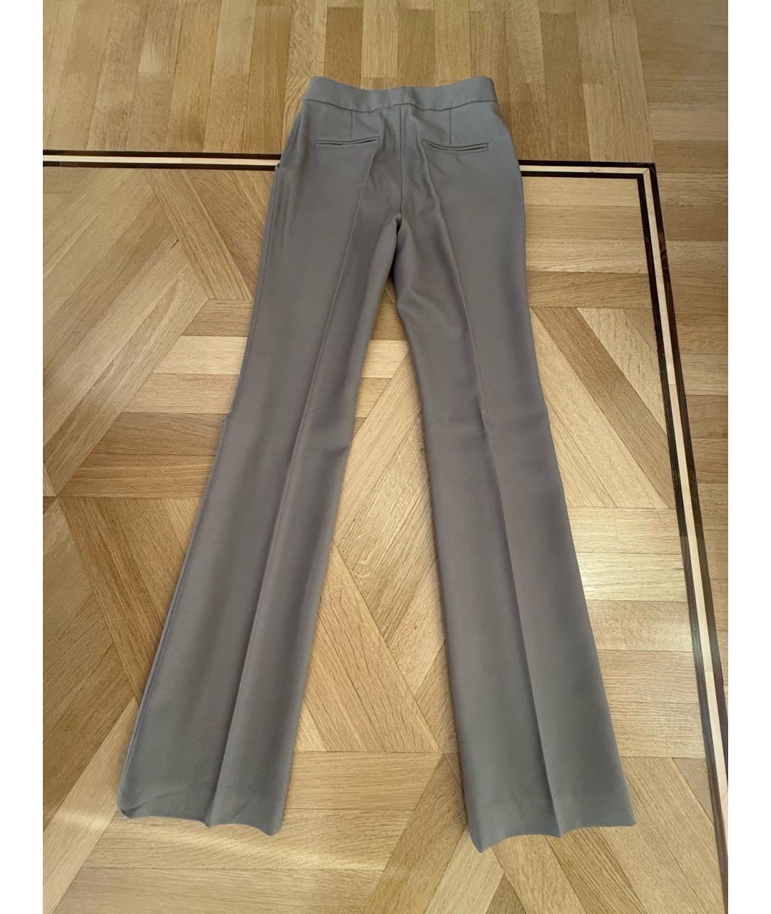 STELLA MCCARTNEY Бежевые шерстяные прямые брюки, фото 2