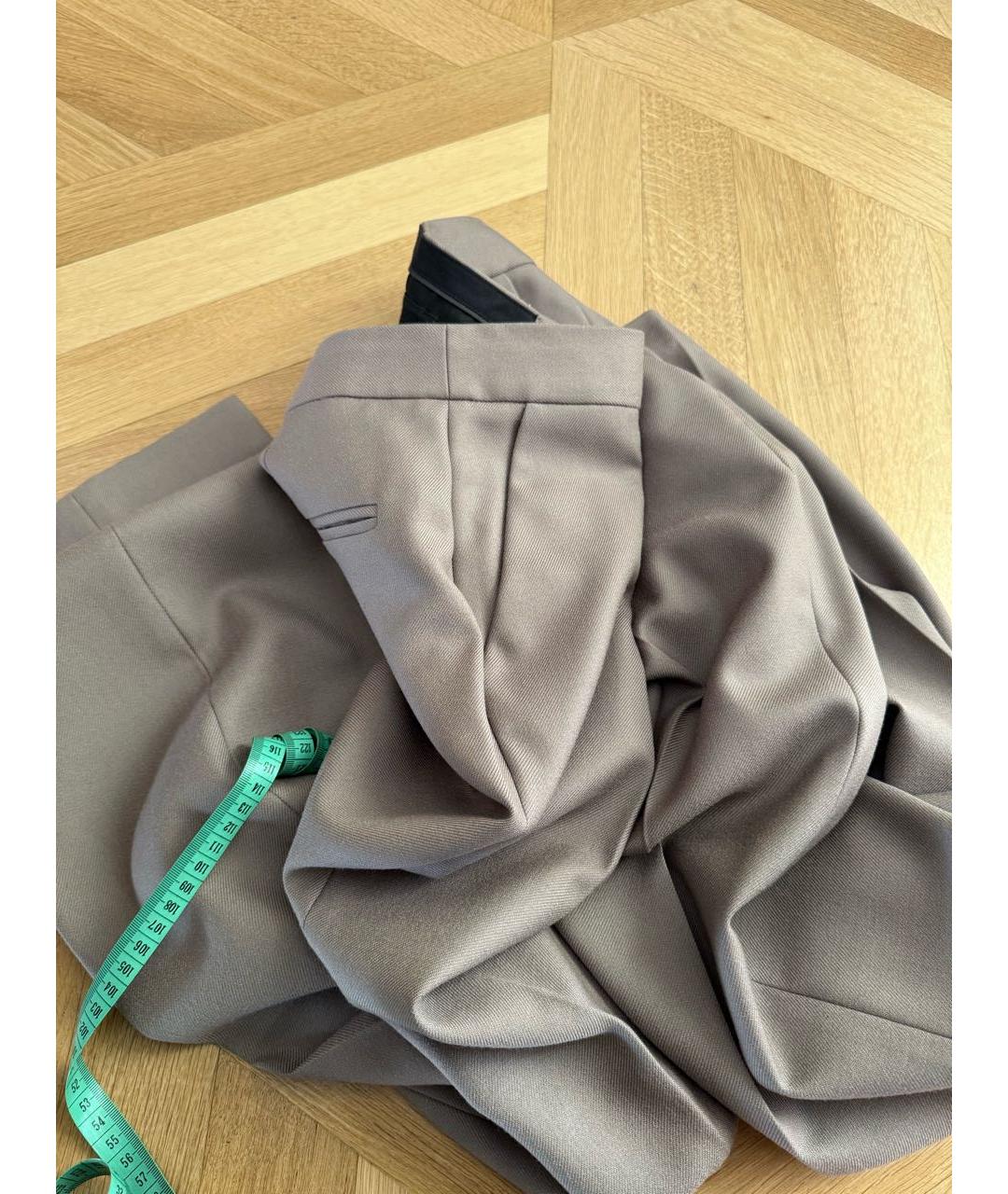 STELLA MCCARTNEY Бежевые шерстяные прямые брюки, фото 4