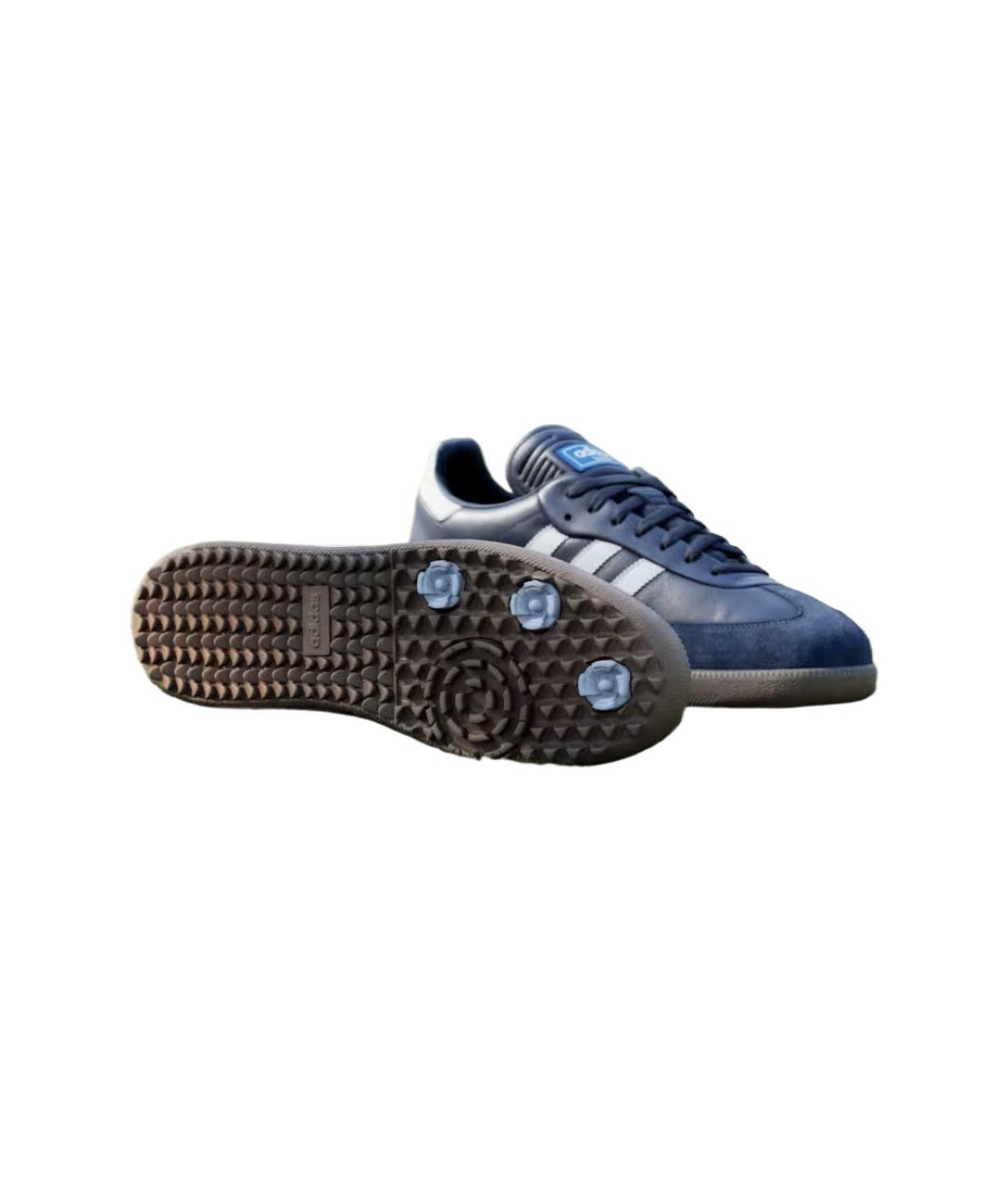 ADIDAS Синие кожаные кеды, фото 4