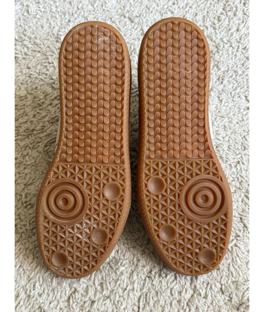 MAISON MARGIELA Белые кожаные высокие кроссовки / кеды, фото 7