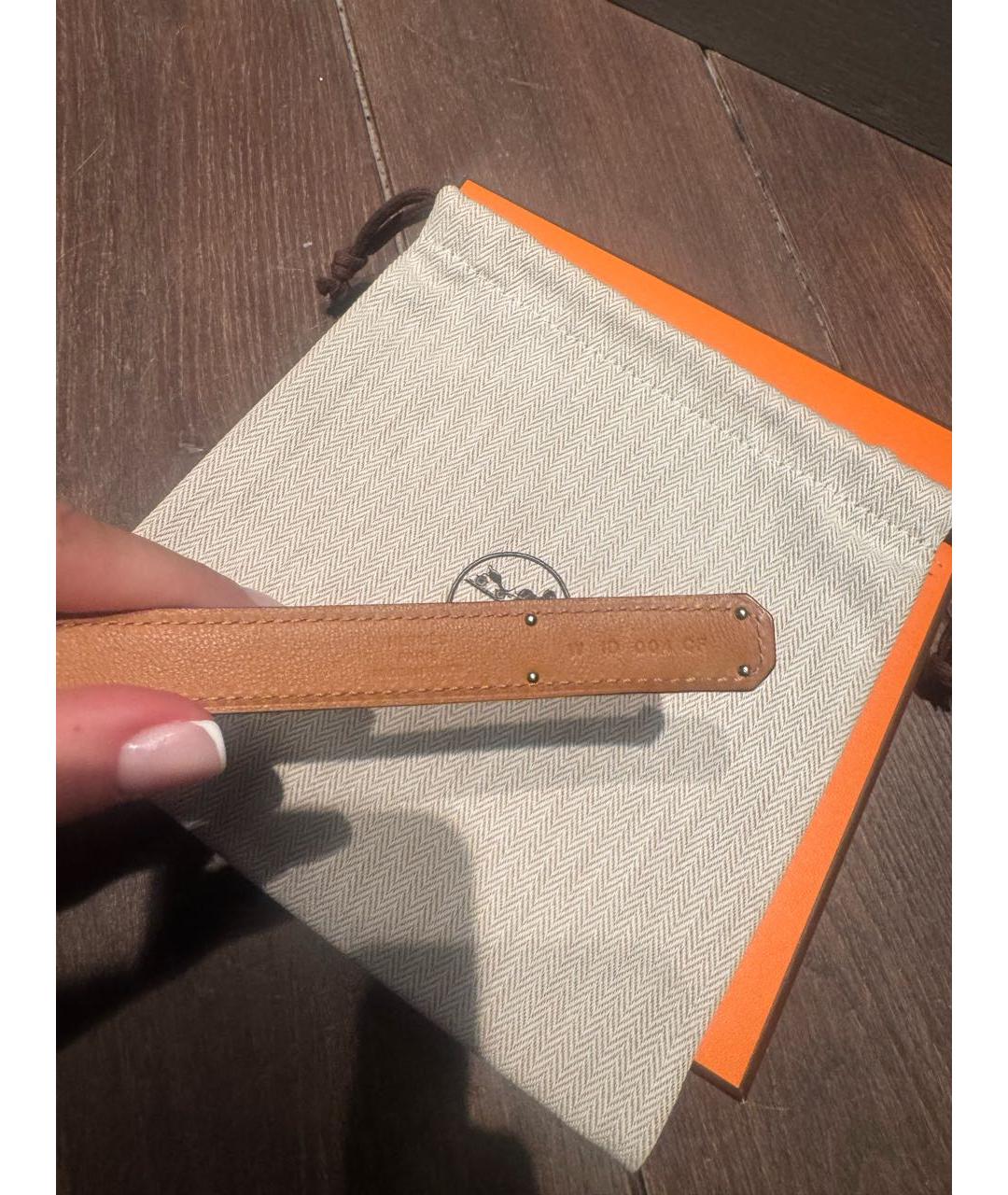 HERMES Черный кожаный ремень, фото 3