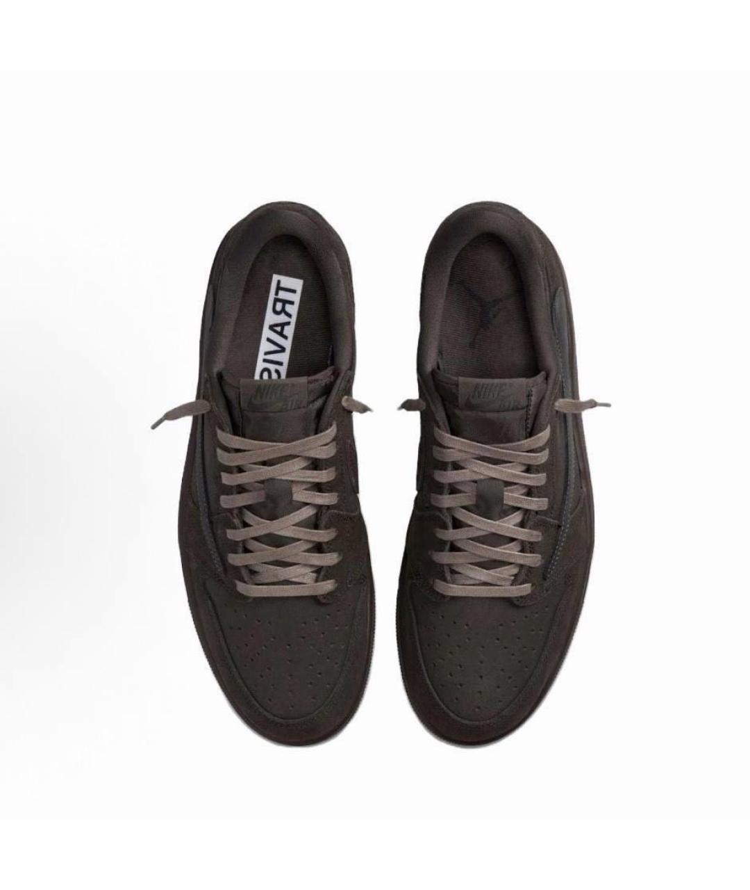 JORDAN Коричневые замшевые кроссовки, фото 4