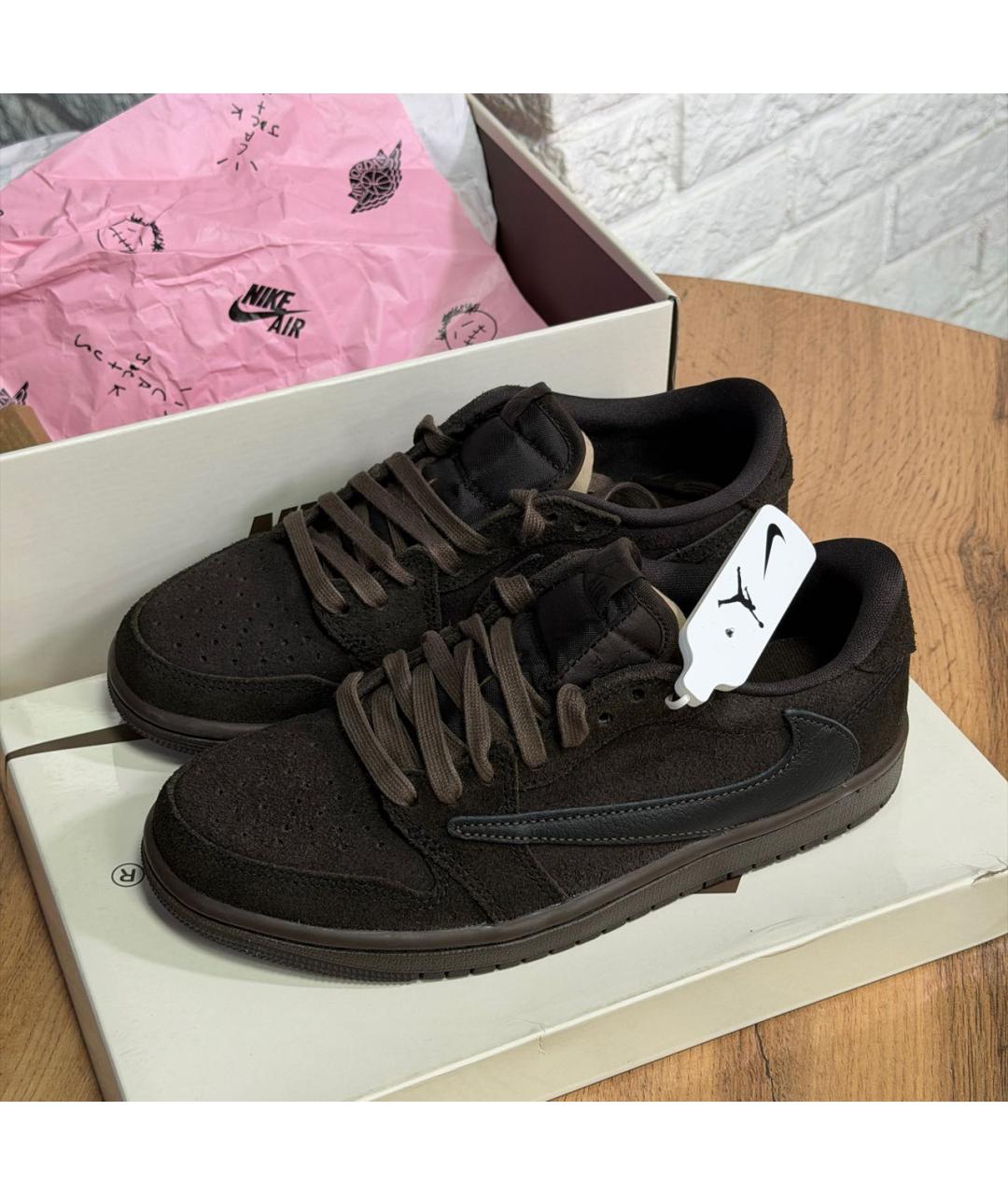 JORDAN Коричневые замшевые кроссовки, фото 6