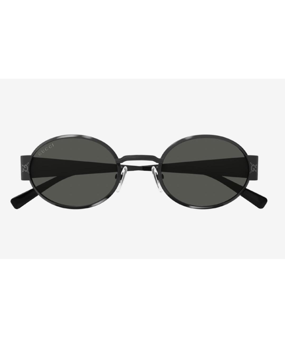 GUCCI Черные металлические солнцезащитные очки, фото 4
