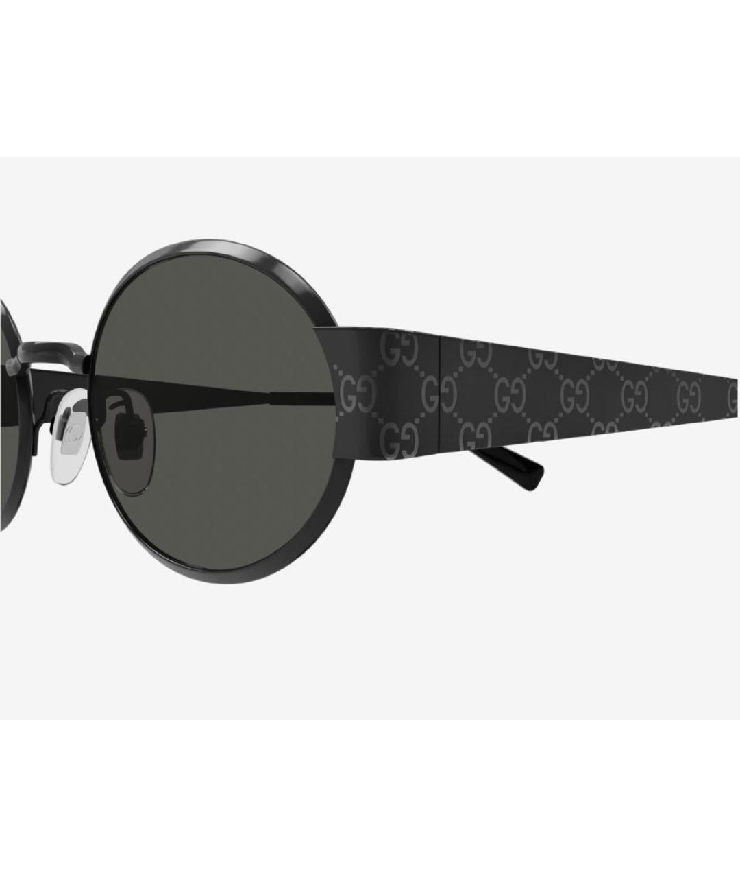 GUCCI Черные металлические солнцезащитные очки, фото 3