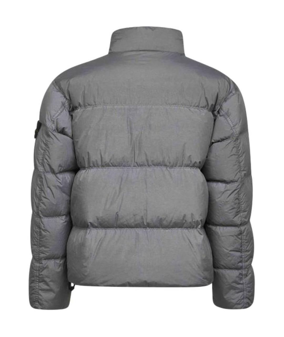 STONE ISLAND Серый пуховик, фото 2