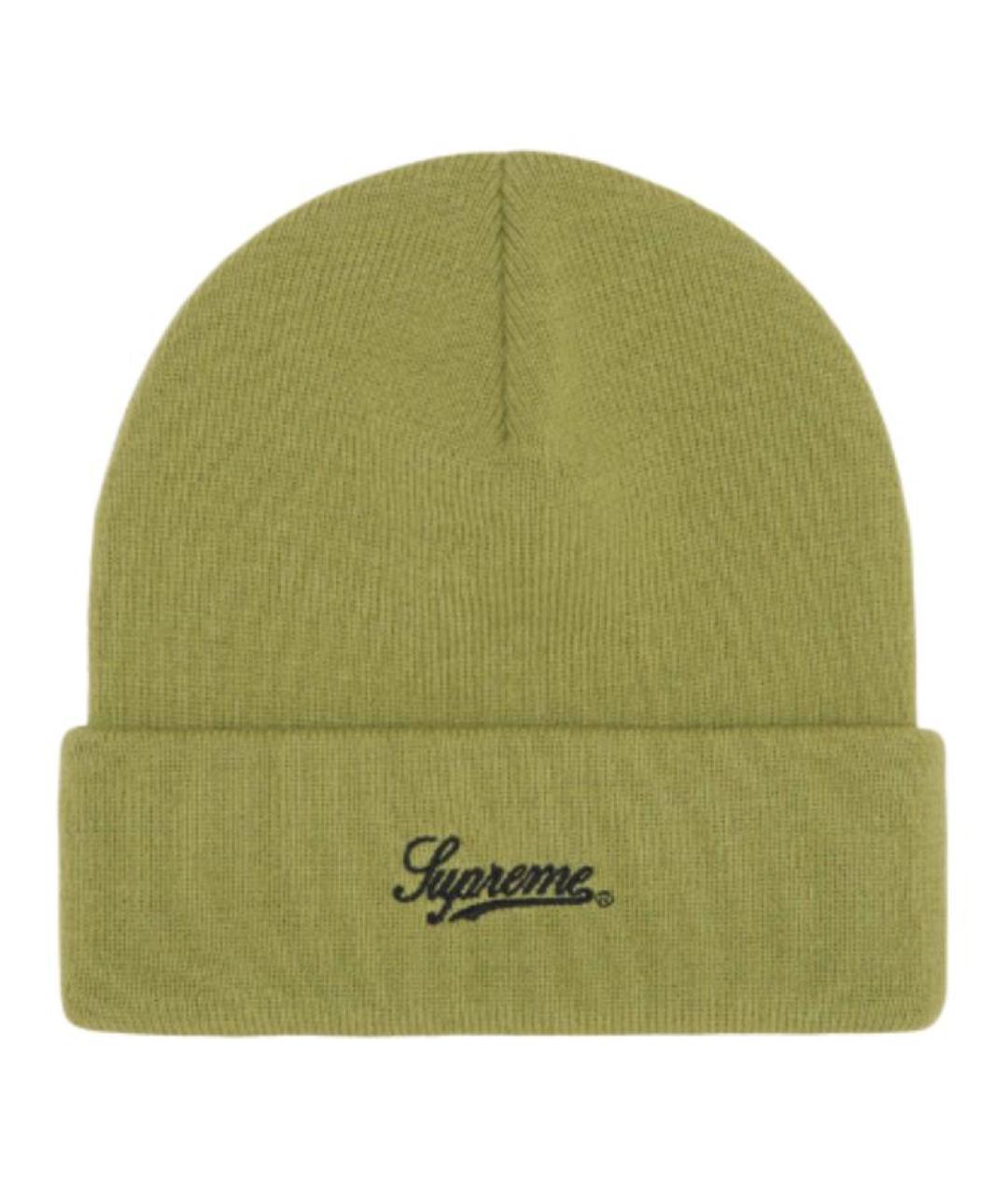 SUPREME Зеленая шерстяная шапка, фото 2
