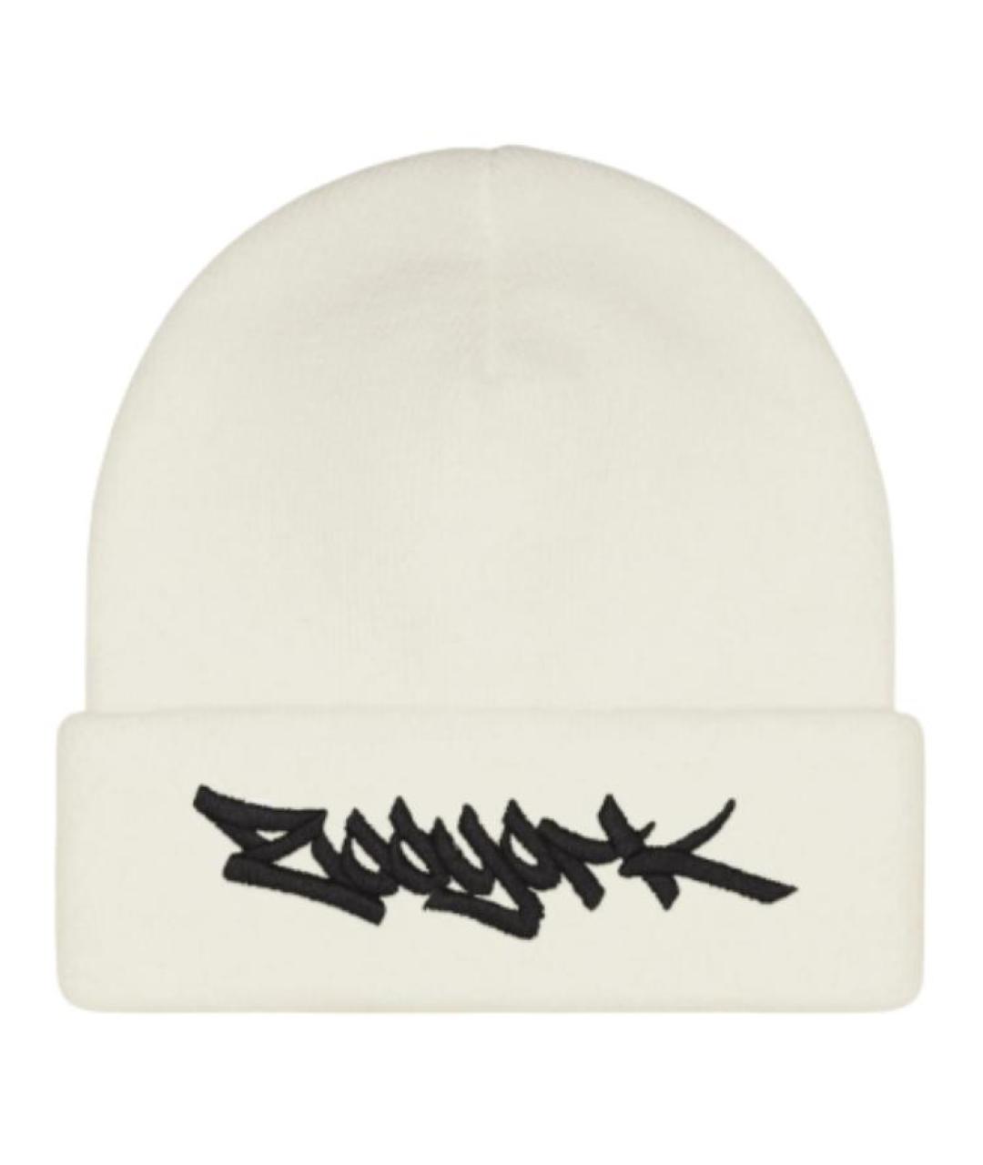 SUPREME Белая шерстяная шапка, фото 1