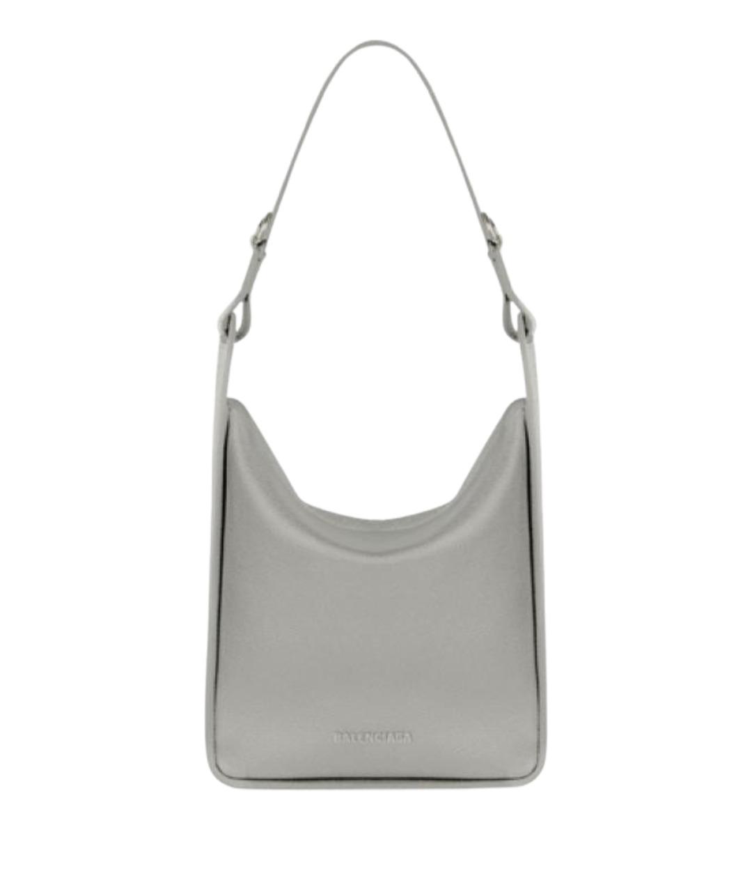 BALENCIAGA Серая кожаная сумка через плечо, фото 1