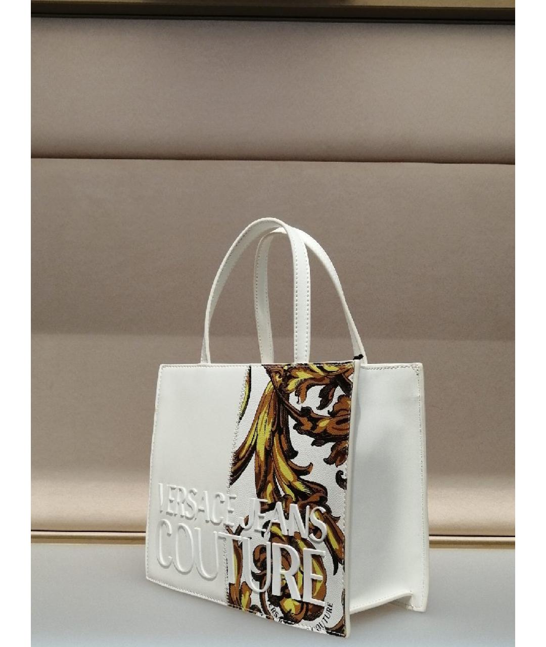 VERSACE JEANS COUTURE Мульти кожаная сумка с короткими ручками, фото 2