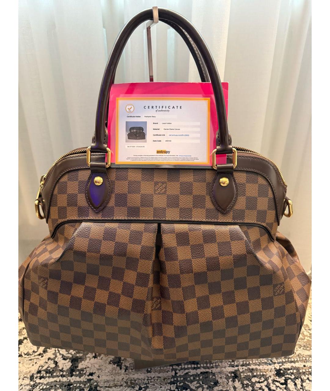 LOUIS VUITTON Коричневая сумка с короткими ручками, фото 2