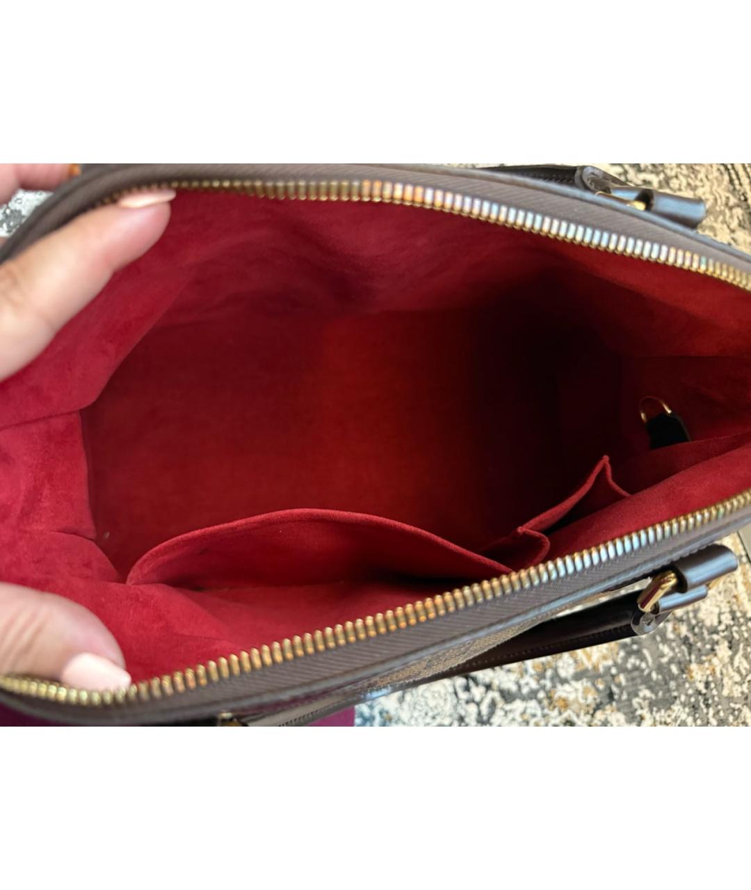 LOUIS VUITTON Коричневая сумка с короткими ручками, фото 4