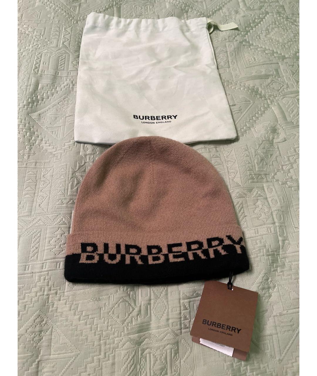 BURBERRY Бежевая кашемировая шапка, фото 4