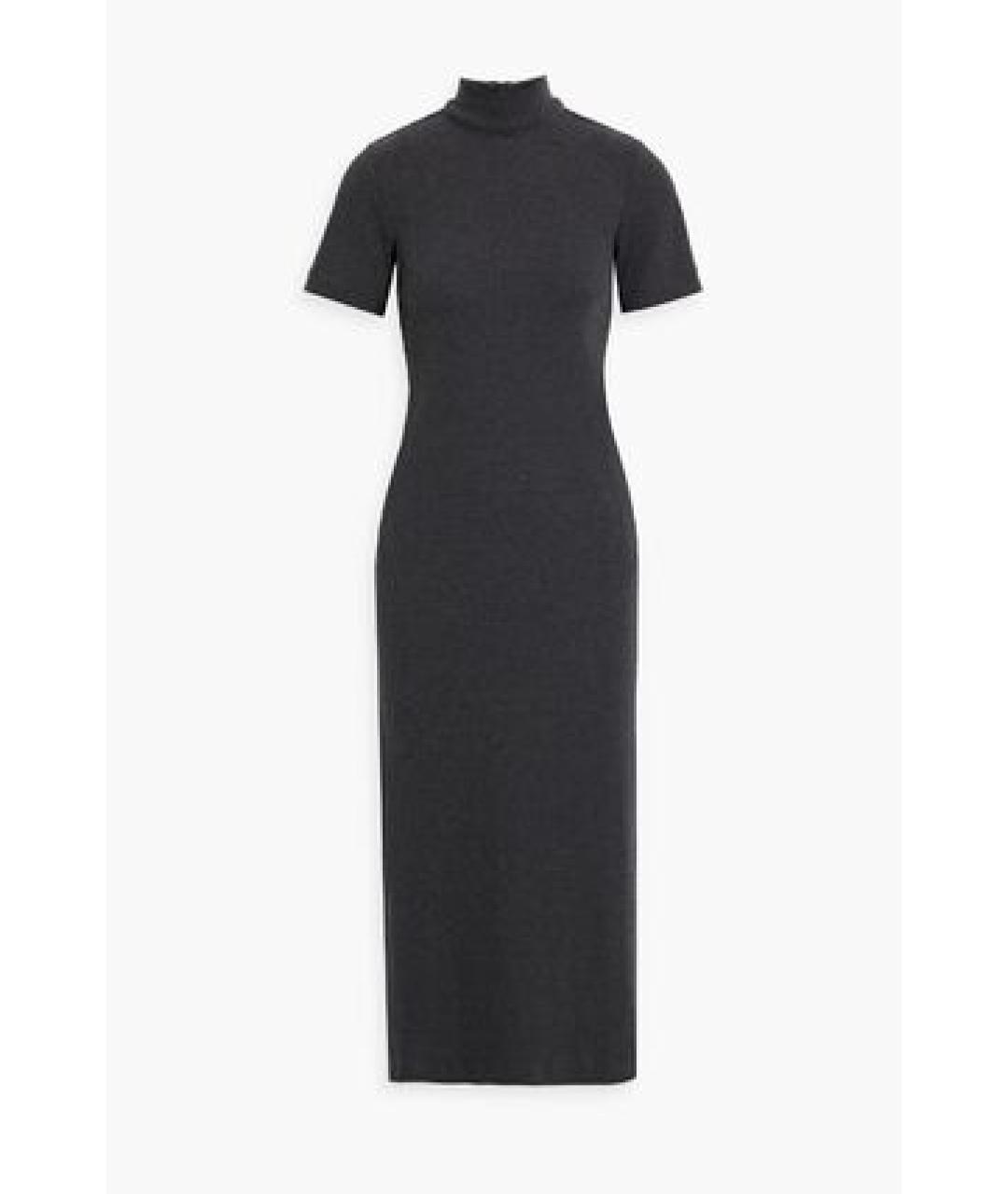 BRUNELLO CUCINELLI Черное хлопковое повседневное платье, фото 9