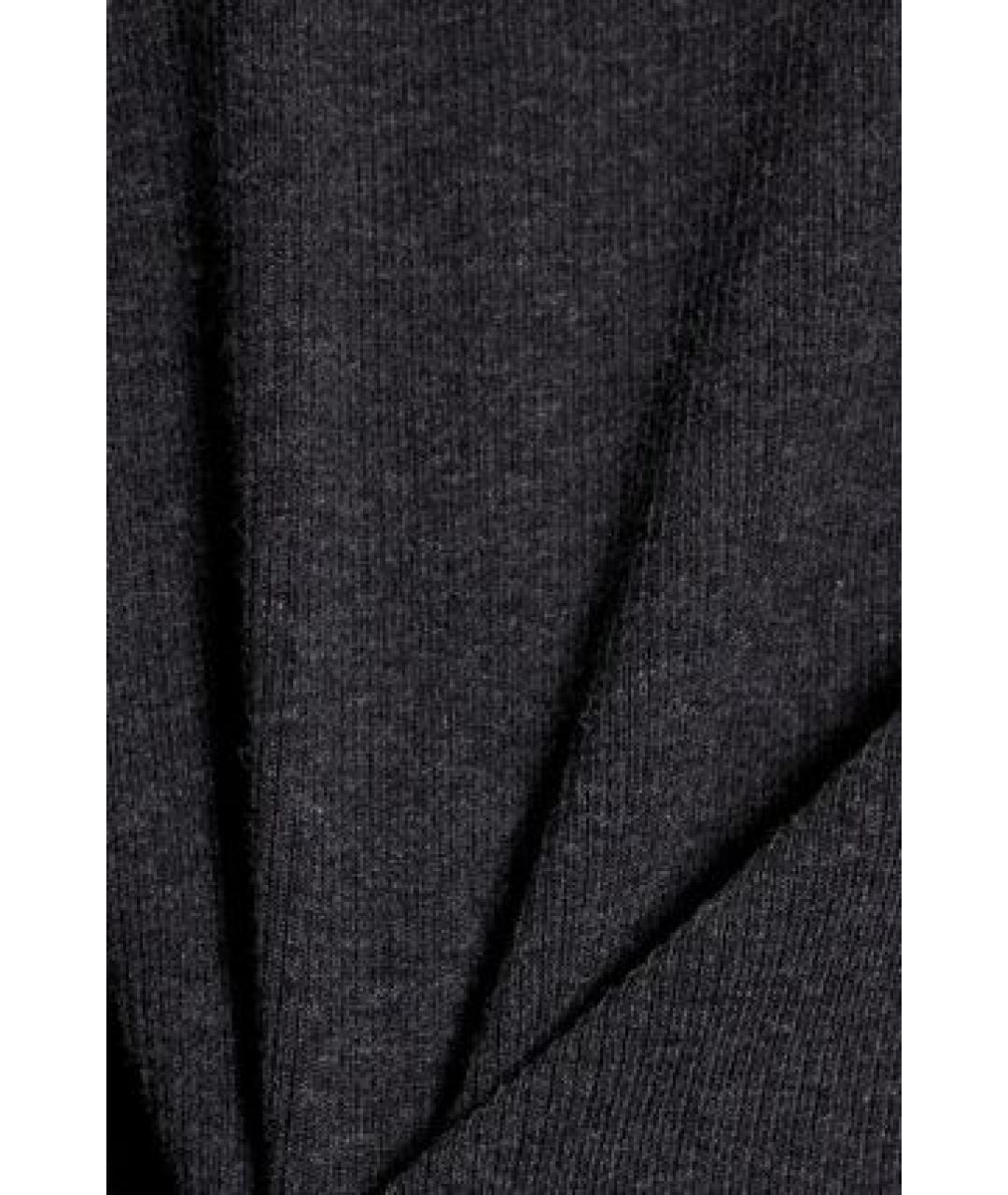 BRUNELLO CUCINELLI Черное хлопковое повседневное платье, фото 4