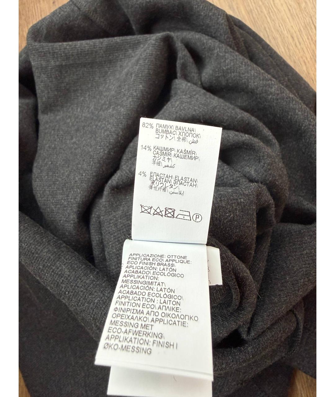 BRUNELLO CUCINELLI Черное хлопковое повседневное платье, фото 8