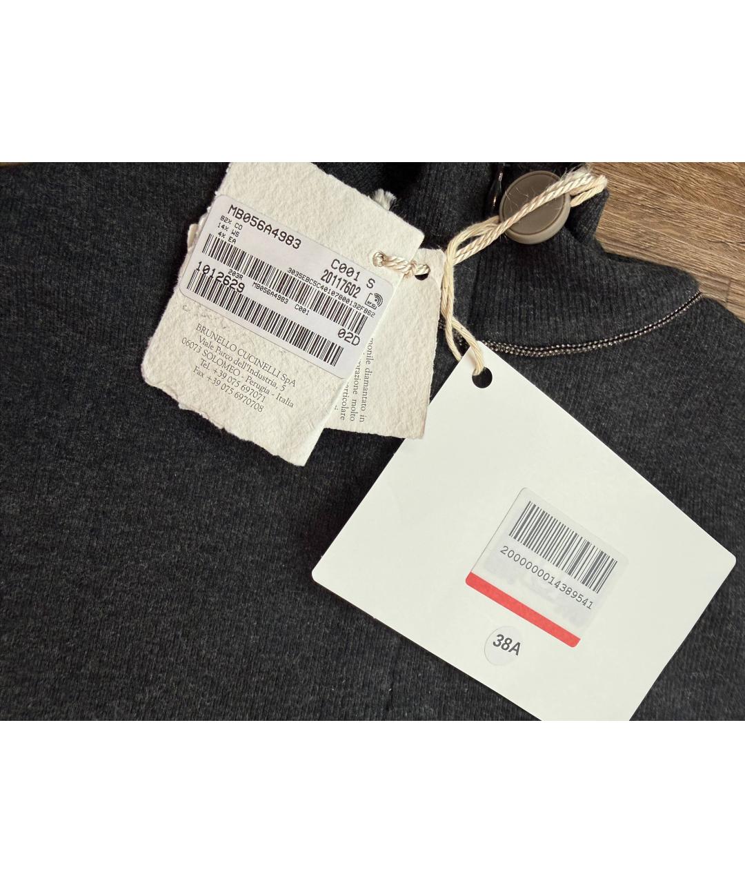 BRUNELLO CUCINELLI Черное хлопковое повседневное платье, фото 7