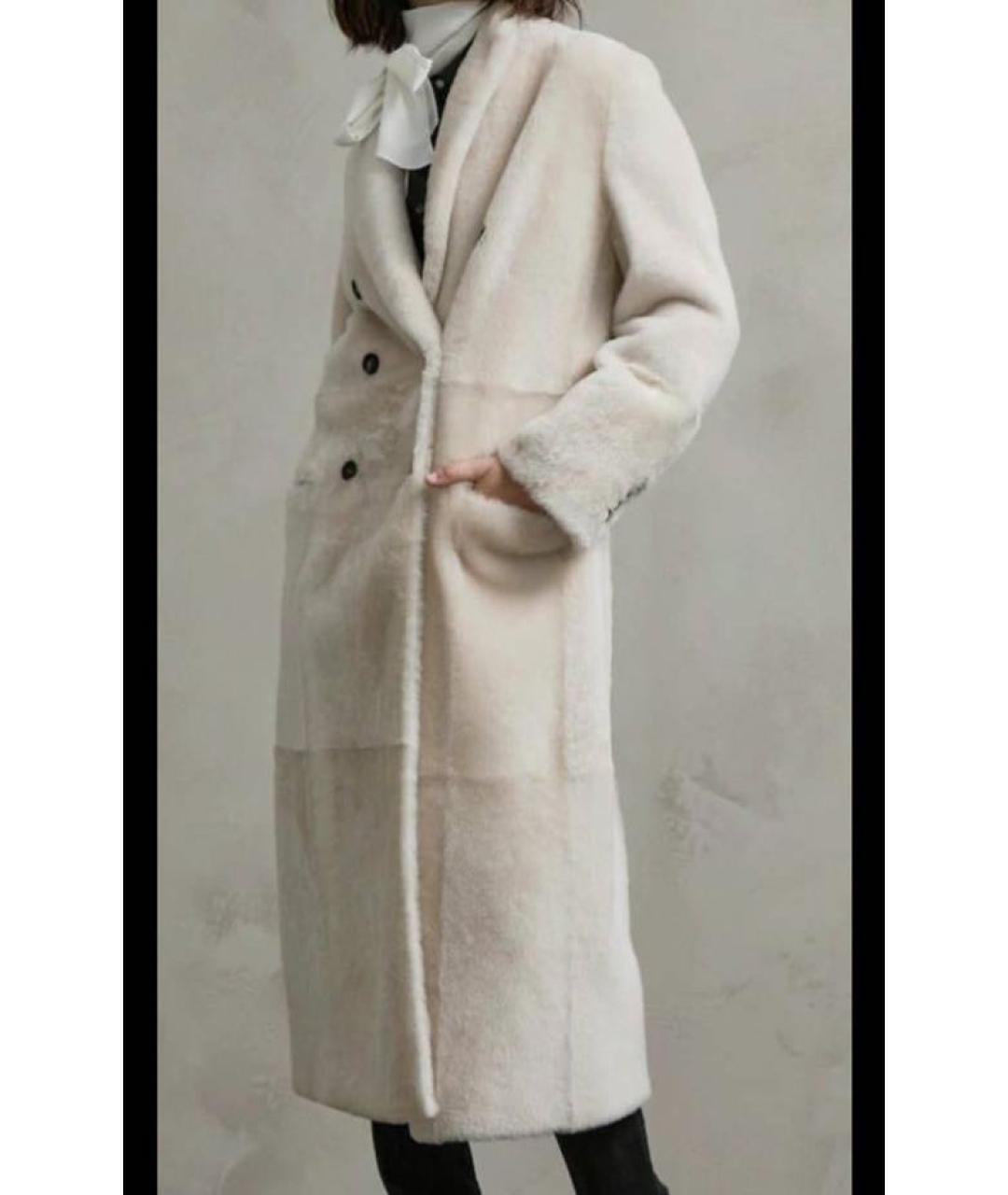 BRUNELLO CUCINELLI Белая шуба, фото 3
