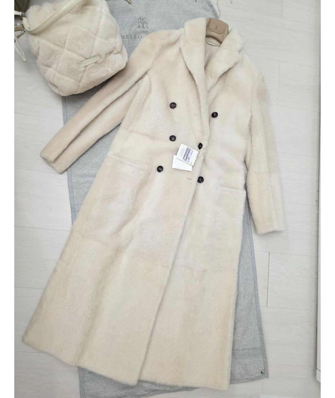 BRUNELLO CUCINELLI Белая шуба, фото 4