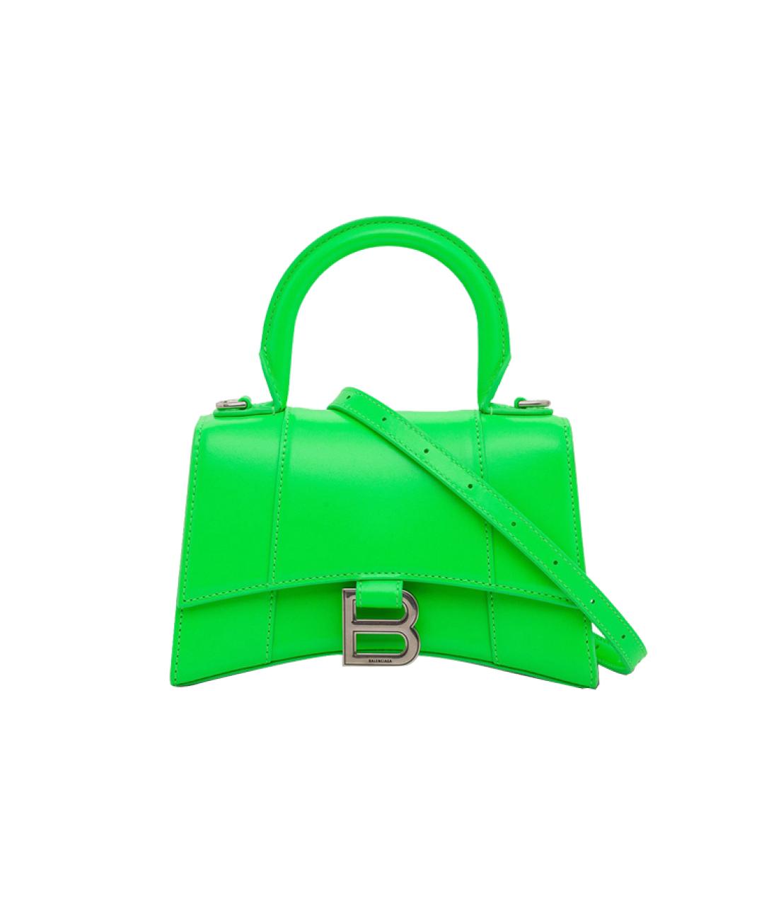 BALENCIAGA Зеленая кожаная сумка через плечо, фото 1