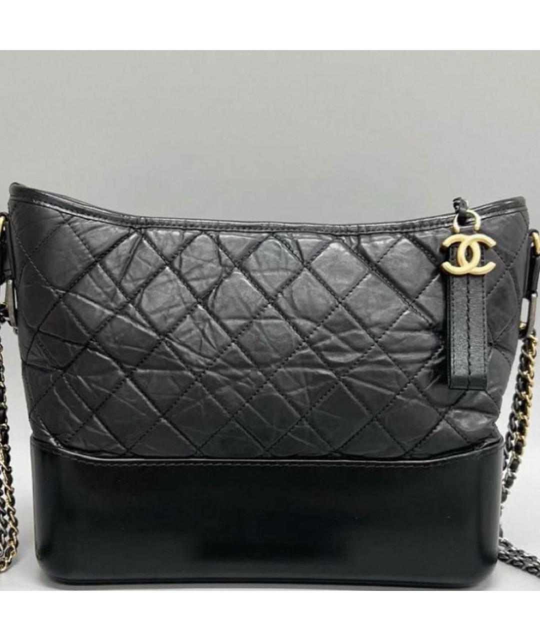 CHANEL Черная кожаная сумка через плечо, фото 6