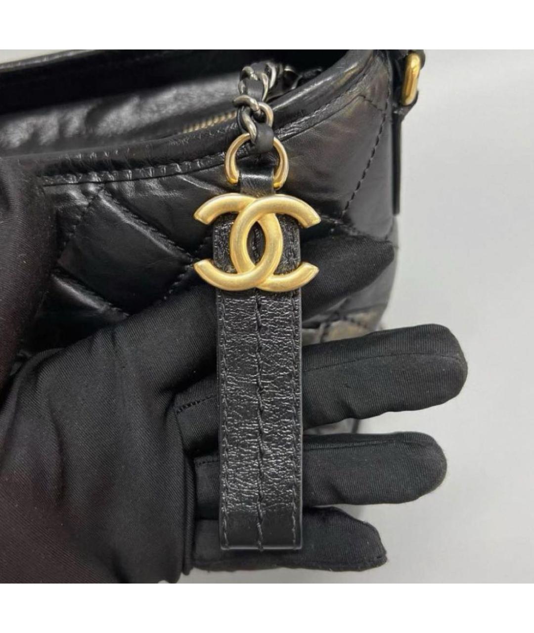 CHANEL Черная кожаная сумка через плечо, фото 4