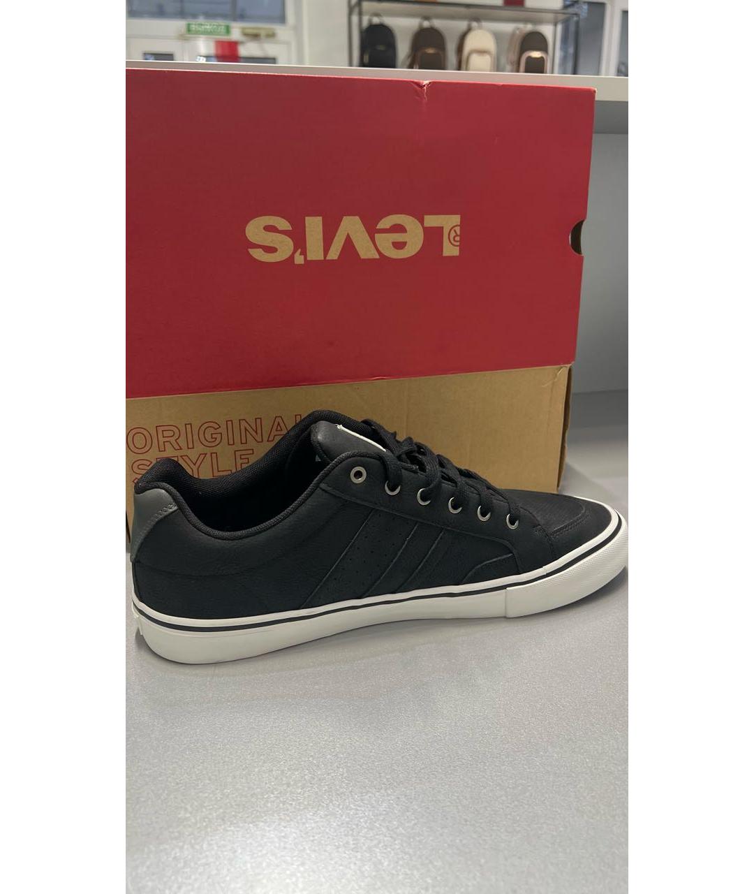 LEVI'S Черные замшевые низкие кроссовки / кеды, фото 4