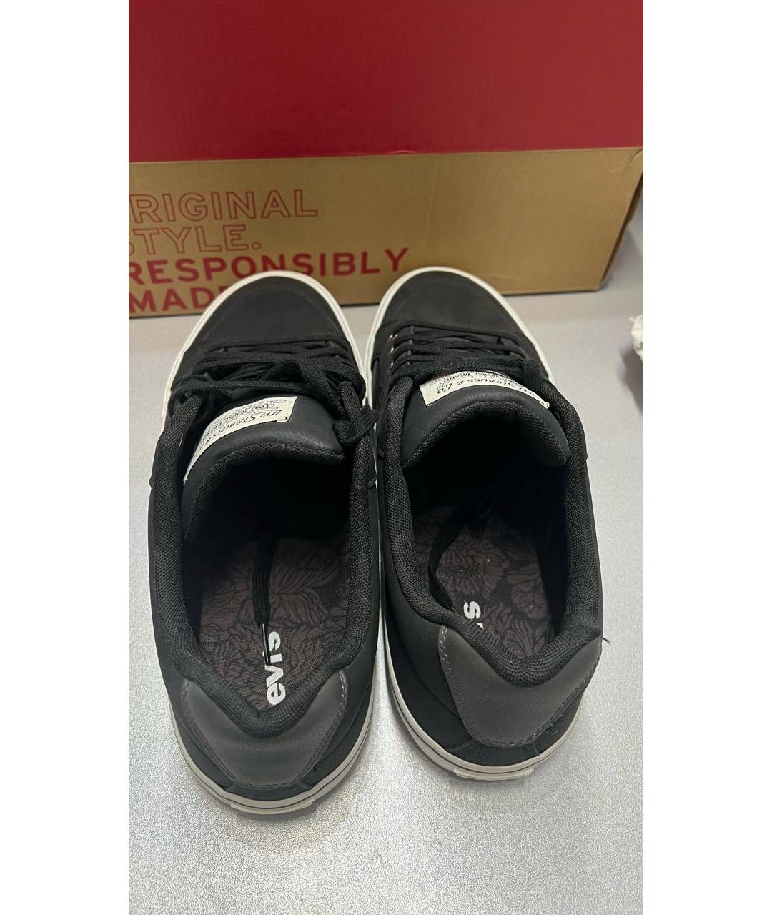 LEVI'S Черные замшевые низкие кроссовки / кеды, фото 2