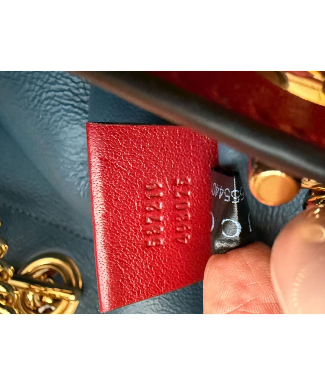 GUCCI Синяя замшевая сумка через плечо, фото 5