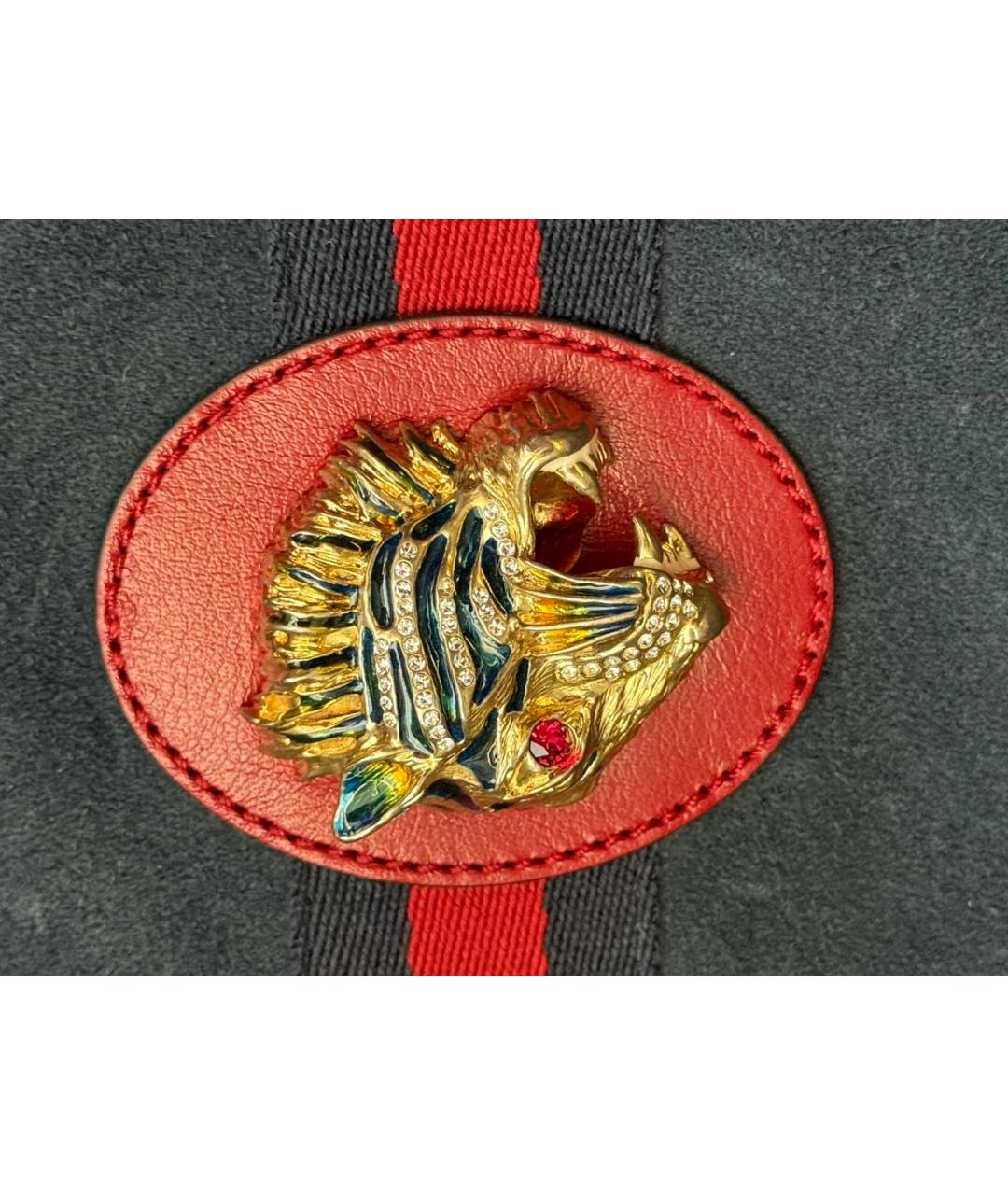 GUCCI Синяя замшевая сумка через плечо, фото 6